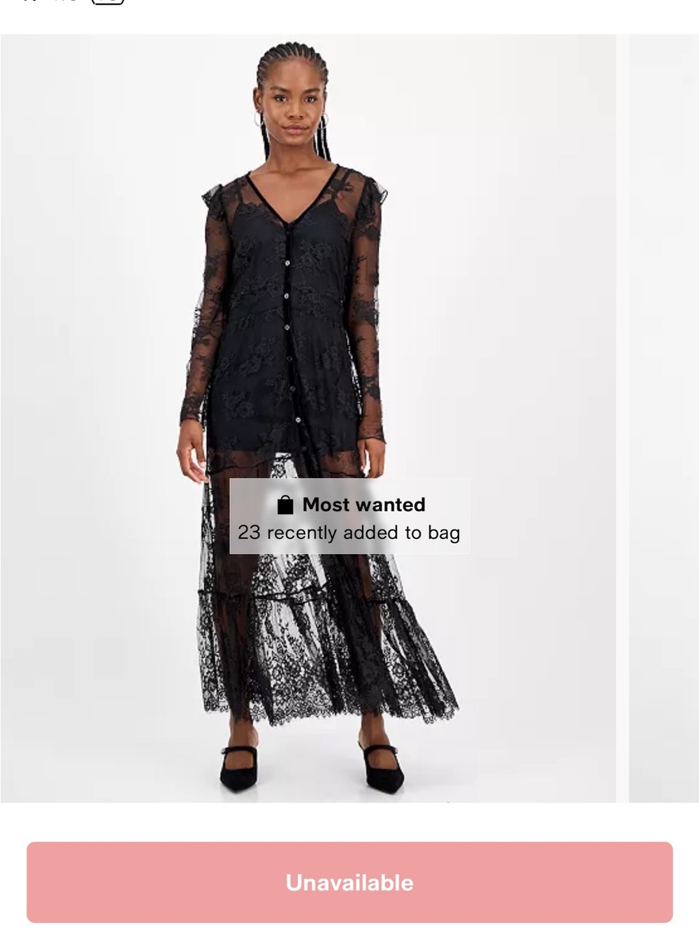 NEW - Women's Lace Velvet-Trim Maxi Dress, And Now This Brand